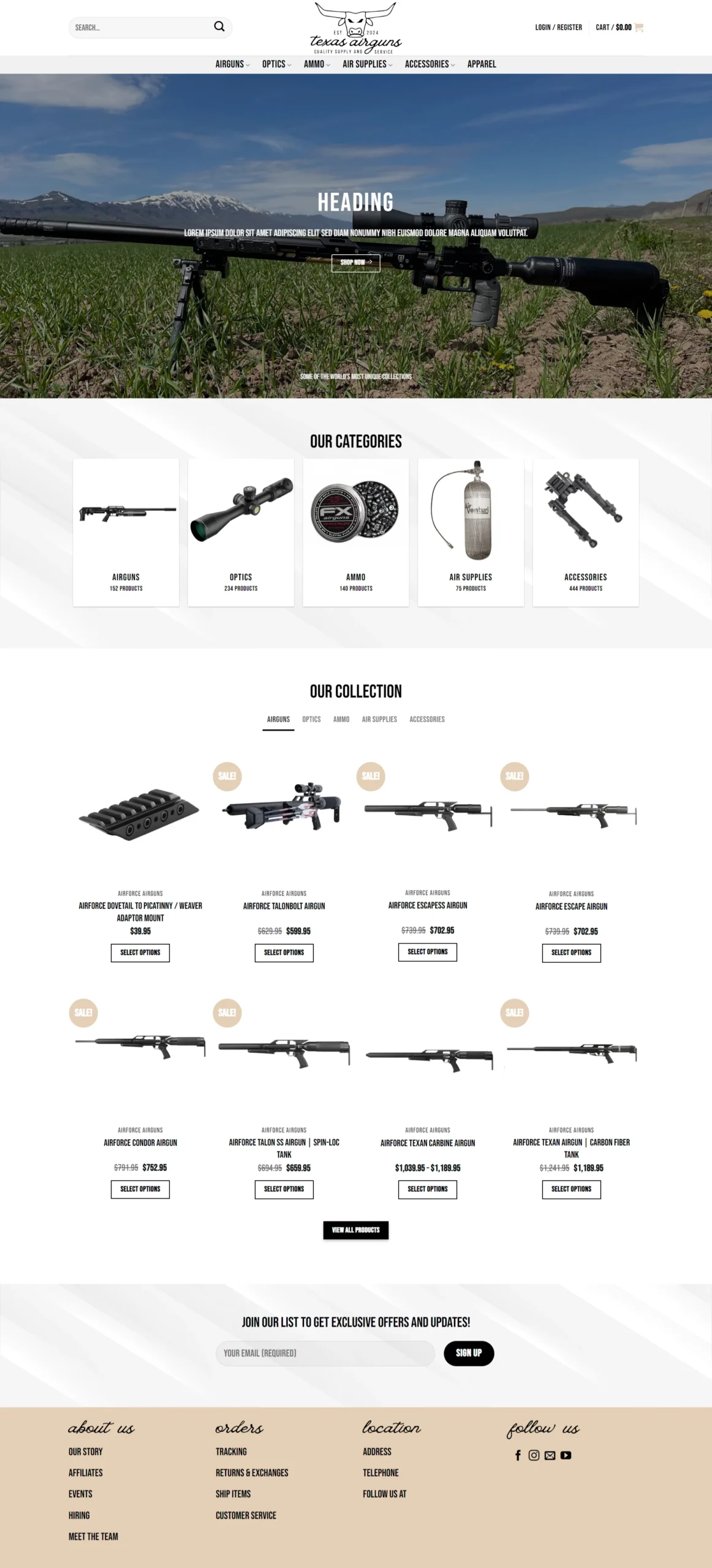 Gun Website - Aventus Digital