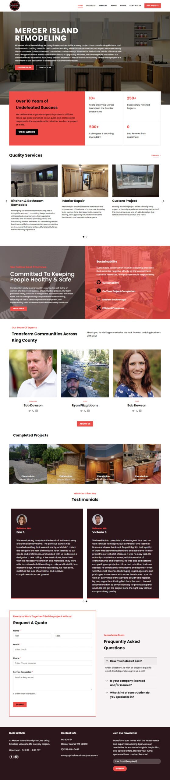 Handyman Website - Aventus Digital