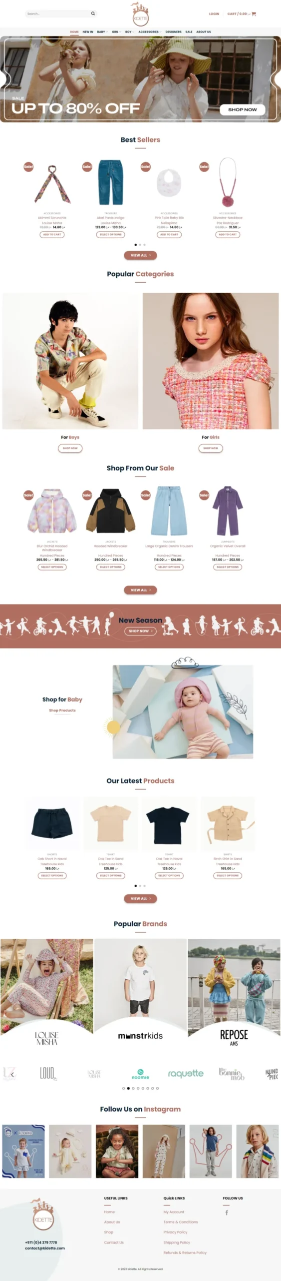 Kids Clothing Website - Aventus Digital