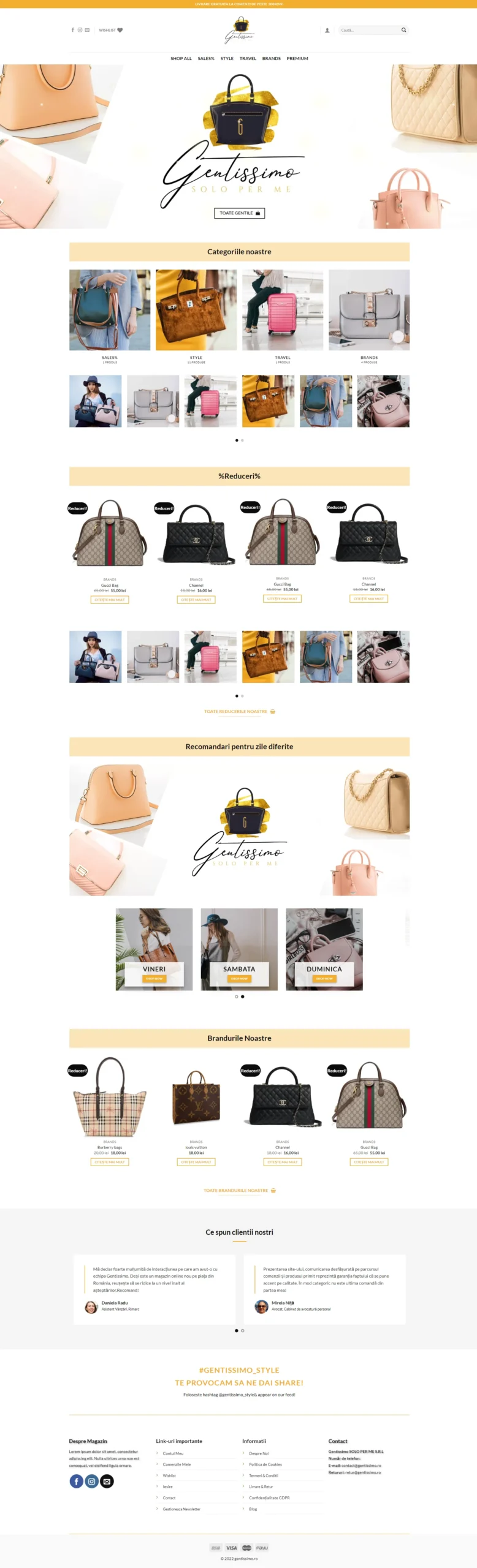 Luxury Bag Website - Aventus Digital