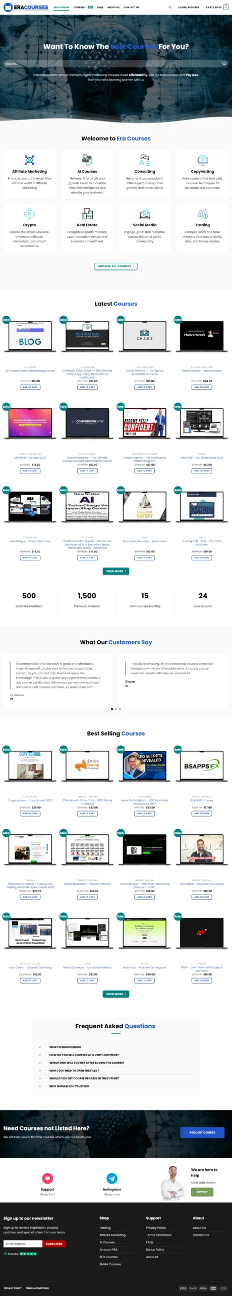 Online Course Website - Aventus Digital