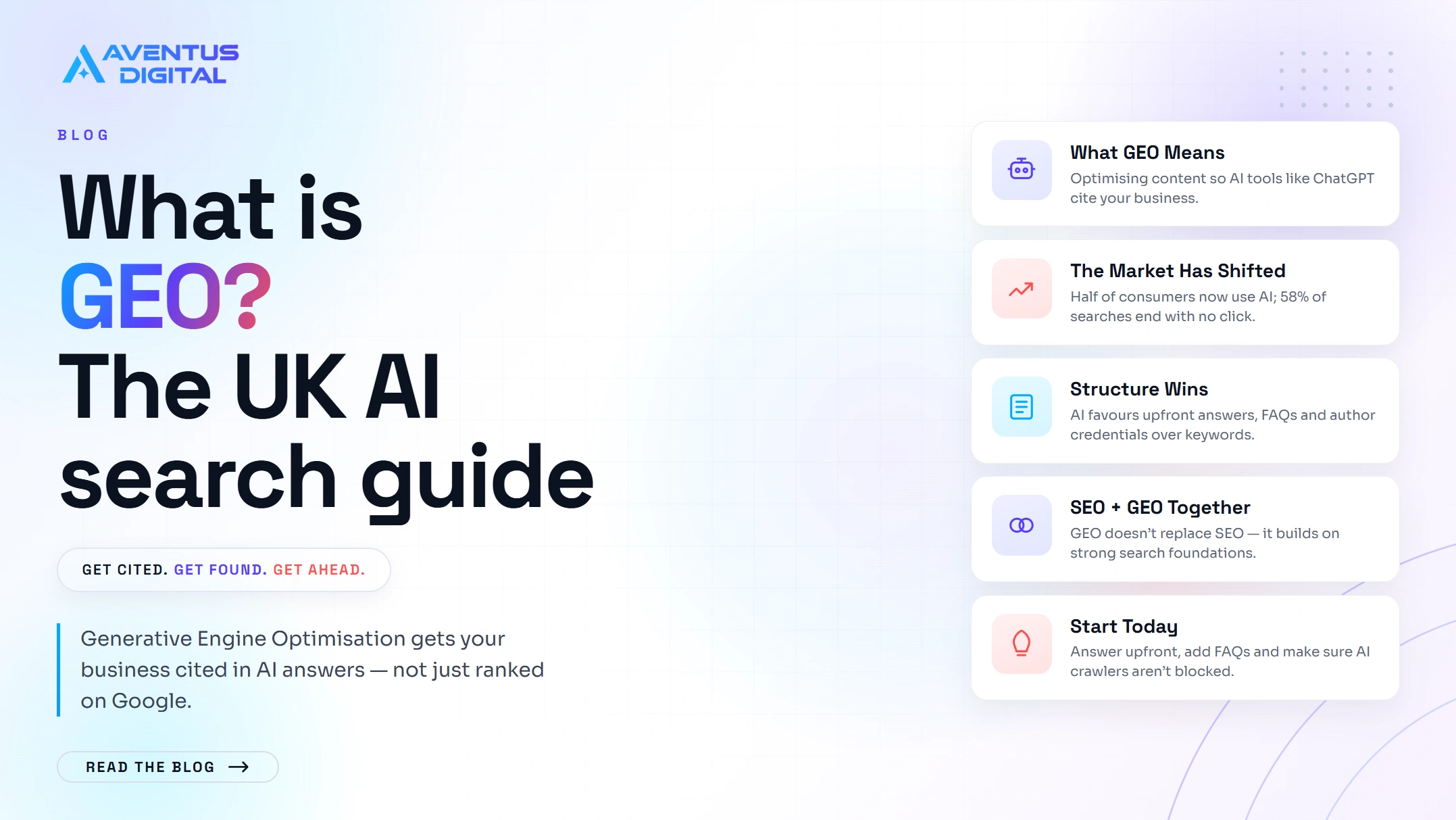 What Is GEO The UK Business Owner’s Guide to AI Search - Aventus Digital Blog