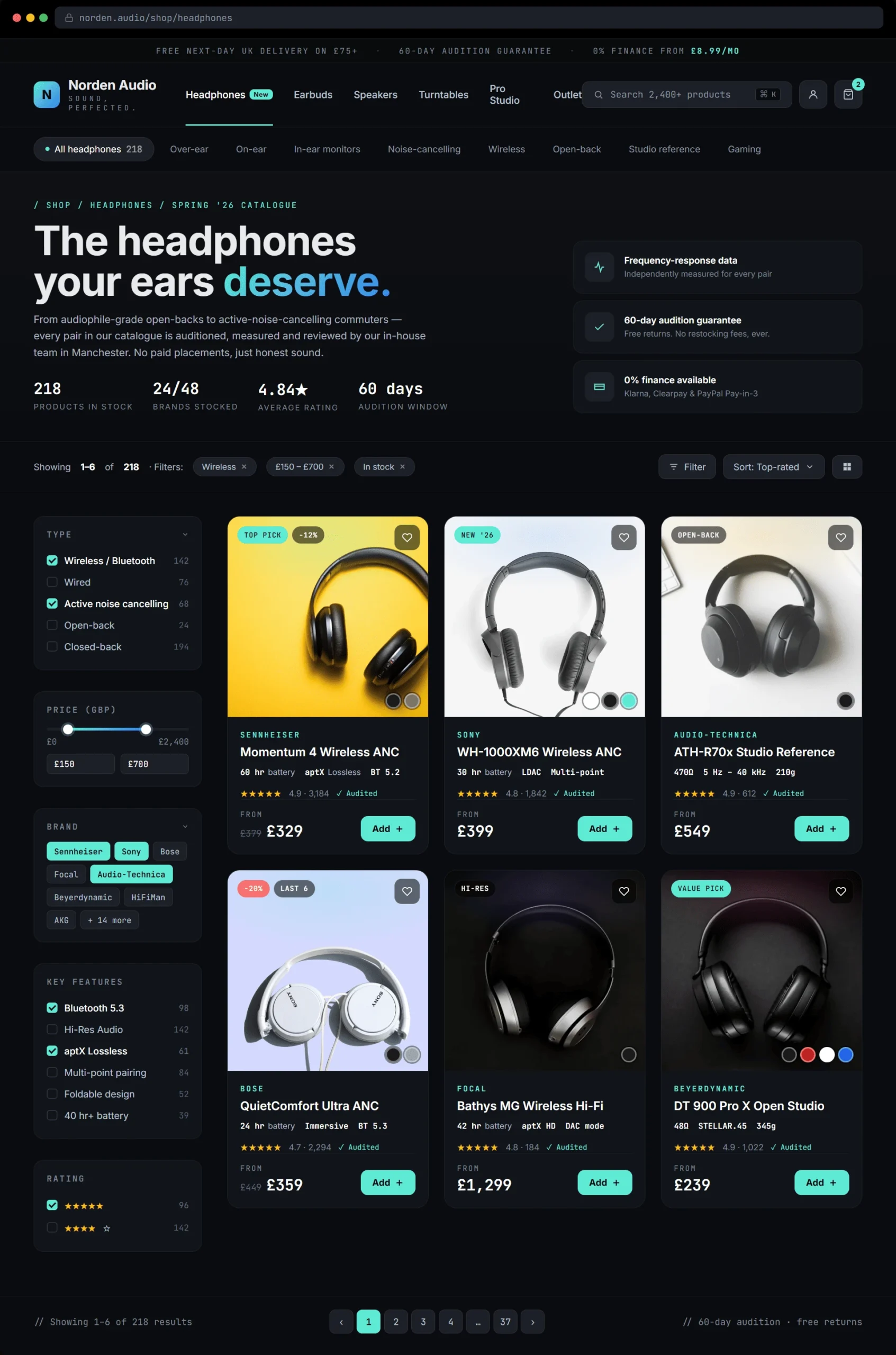 E-commerce website layout 3