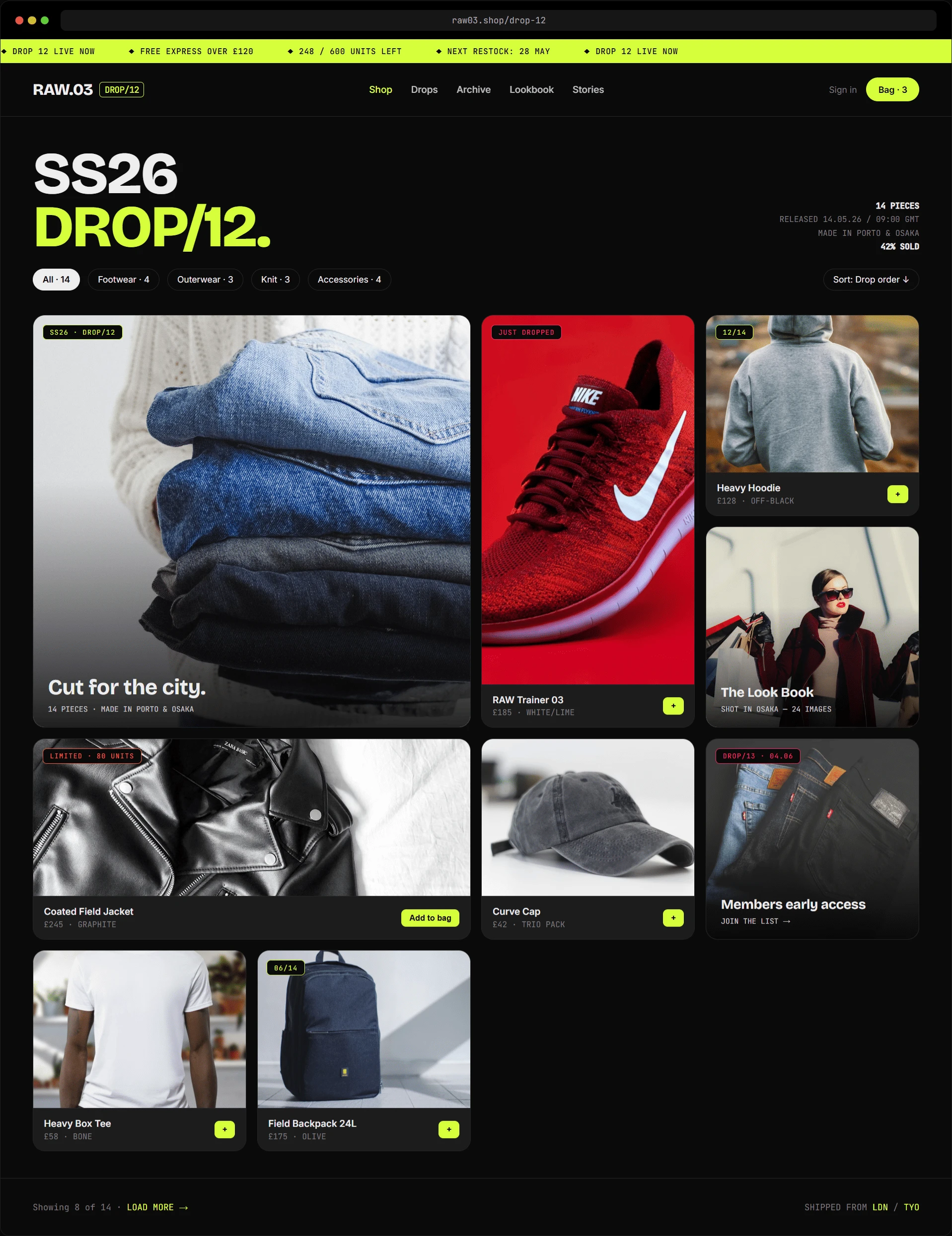 E-commerce website layout 4