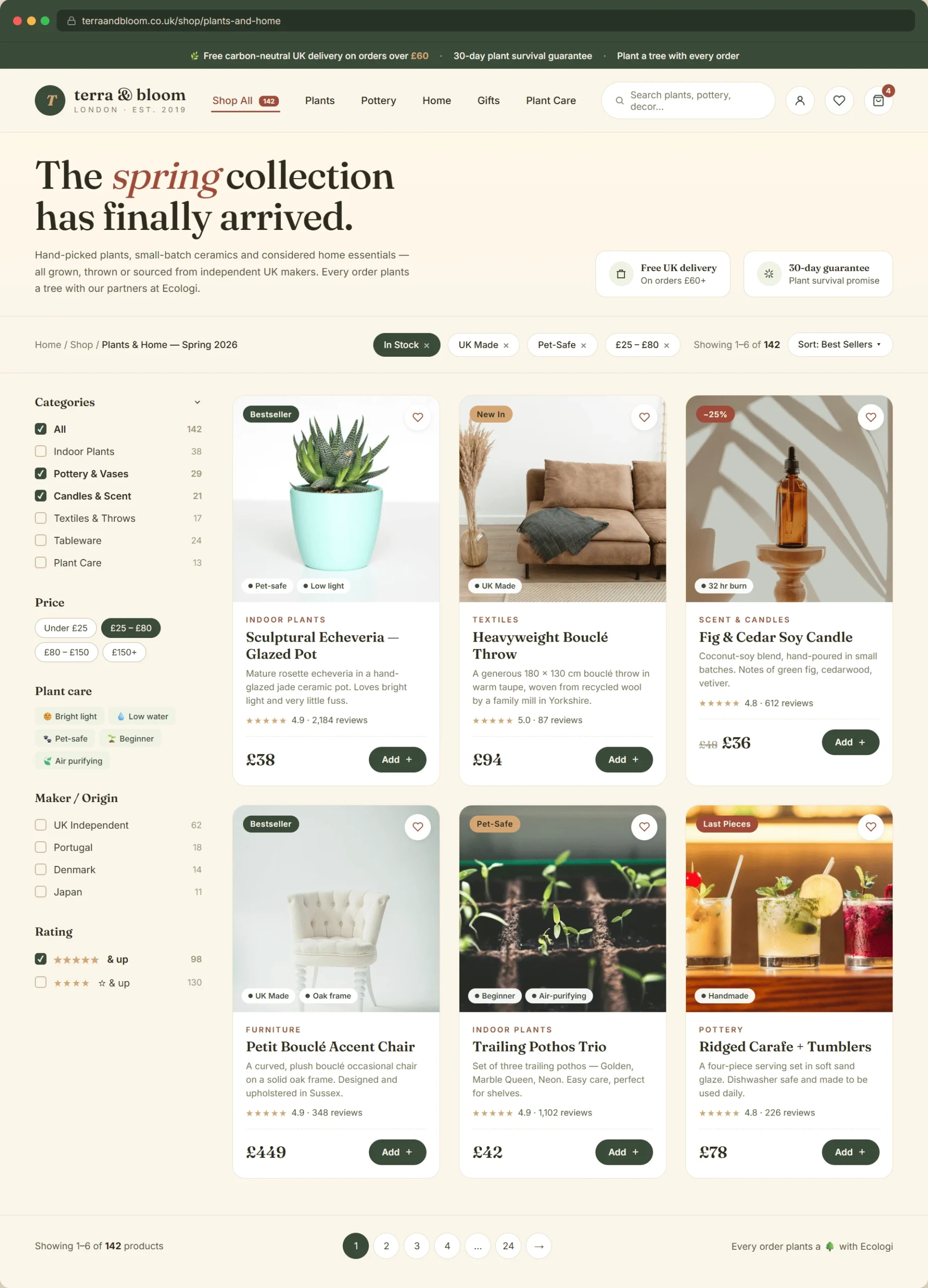 E-commerce website layout 5