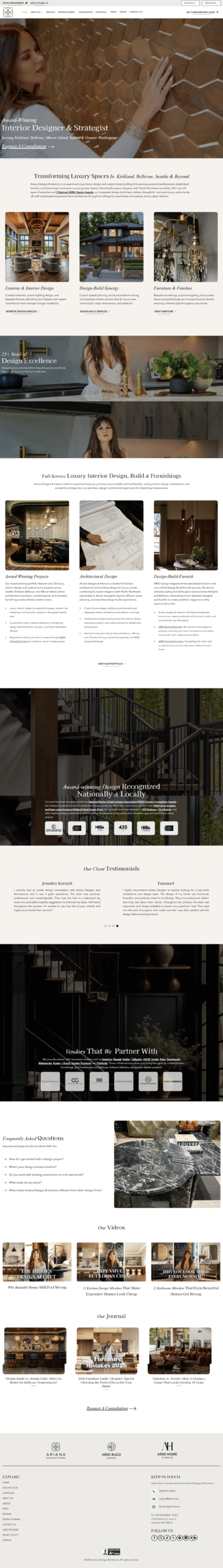 Interior Designer website