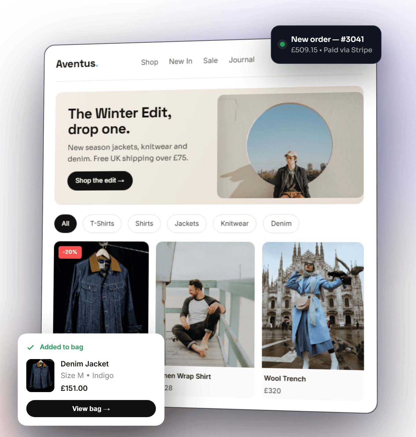 Modern WooCommerce website mockups showcase