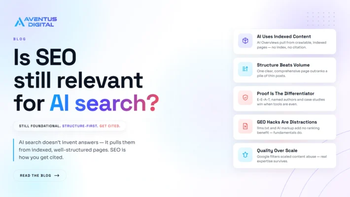 Is SEO Still Relevant For Generative AI Search- Aventus Digital Blog