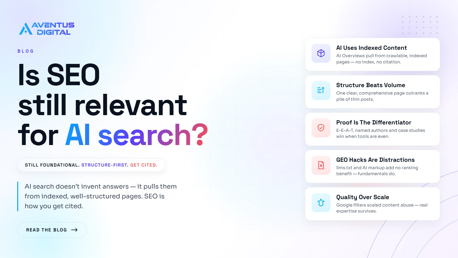 Is SEO Still Relevant For Generative AI Search- Aventus Digital Blog