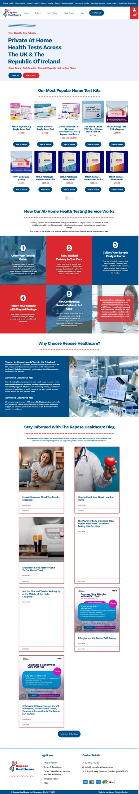Repose Healthcare Before Redesign