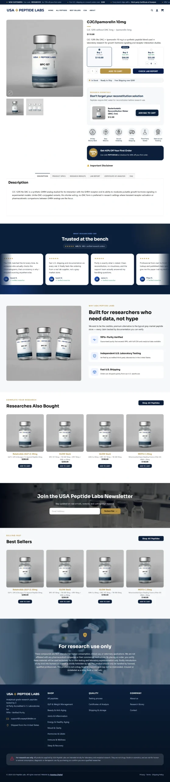 USA Peptide Lab Product Page