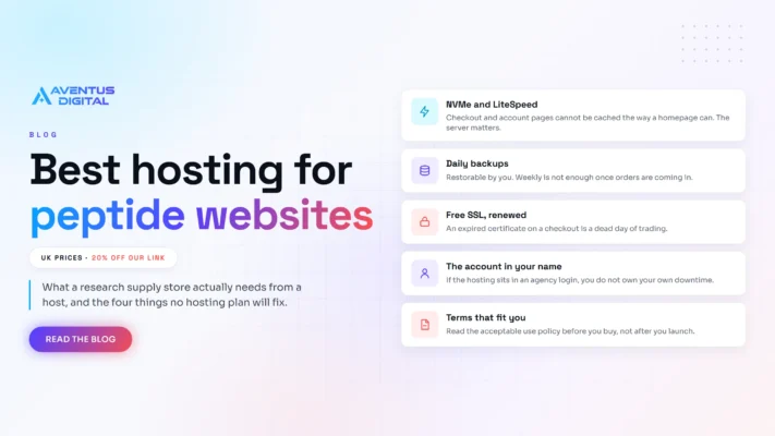 Best hosting for peptide websites: what a research supply store needs from a host