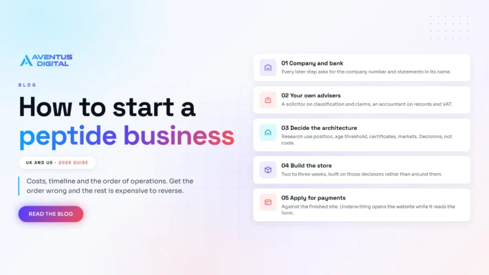 The order of operations for starting a research peptide business in 2026