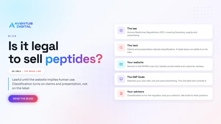 Is it legal to sell peptides in the UK, the MHRA presentation test explained